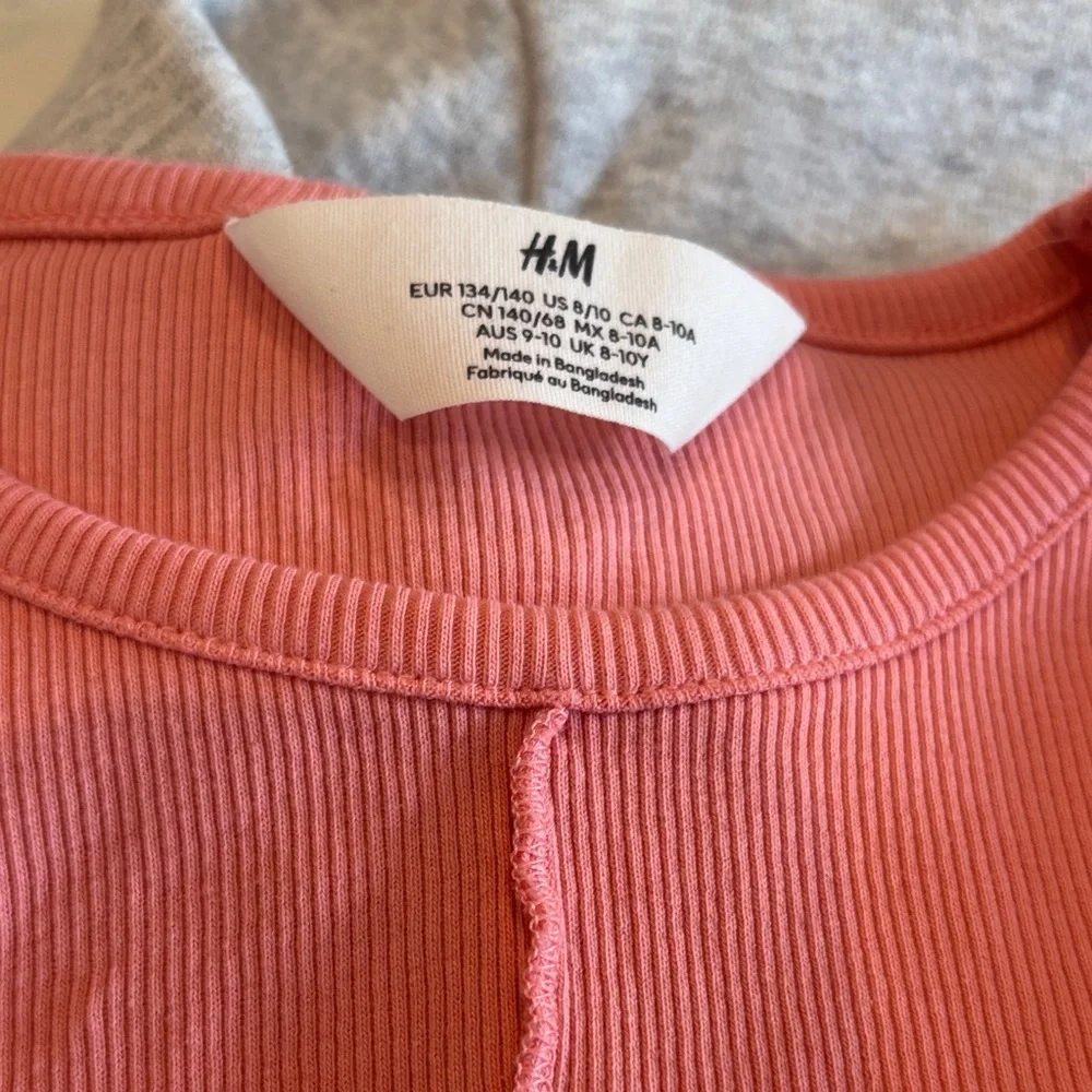 H&M Gray and Pink Kids Sweatshirt and Tee Set